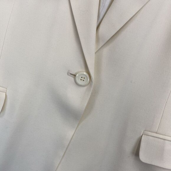 Pendleton Womens Vintage Blazer Shoulder Pads 90s 100% Wool Preppy Ivory Size 18 - Picture 5 of 15